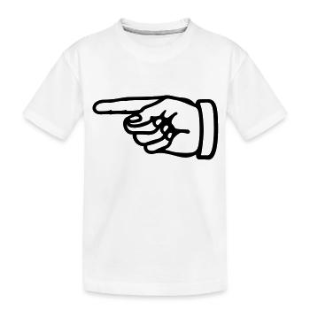 hand_zeigt_tq1 - Kinder Premium Bio T-Shirt - Weiß - Vorne