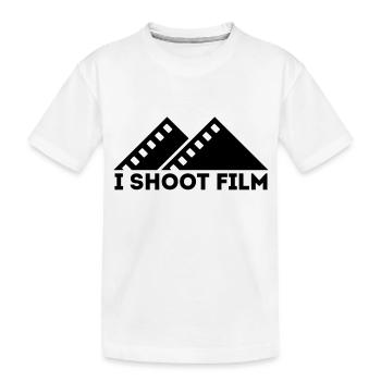 I SHOOT FILM FILM STRIP - T-Shirt for - Kids' Premium Organic T-Shirt - white - Front
