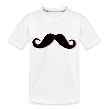 Funky Mustache - Kinder Premium Bio T-Shirt - Weiß - Vorne
