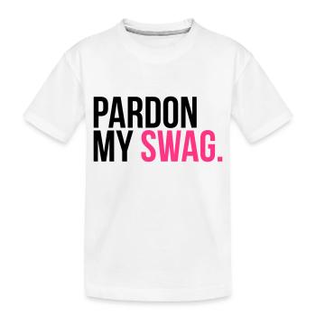 pardon my swag - Kinder Premium Bio T-Shirt - Weiß - Vorne