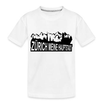 Zurich my capital - Kids' Premium Organic T-Shirt - white - Front