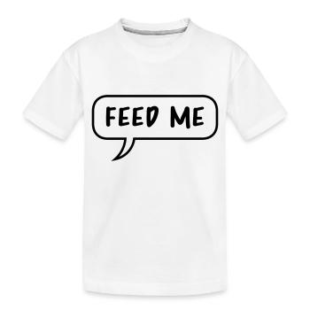 Speech Bubble Talk Bande dessinée dessinée Feed Me logo desig - T-shirt bio Premium Enfant - blanc - Devant