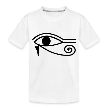 Œil Oudjat horus retro symbole vintage - T-shirt bio Premium Enfant - blanc - Devant