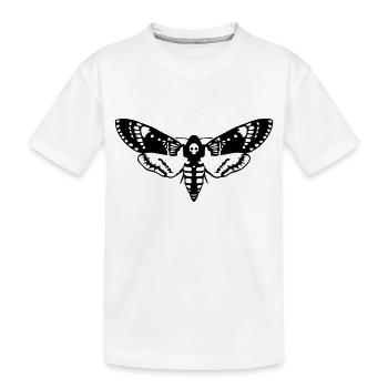 butterfly Acherontia atropos death's-head hawkmoth - Kids' Premium Organic T-Shirt - white - Front