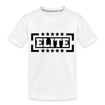 Elite Logo - Kinder Premium Bio T-Shirt - Weiß - Vorne