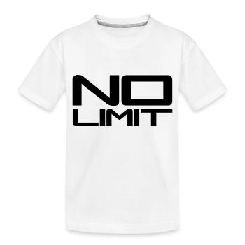 No Limit Design - Kids' Premium Organic T-Shirt - white - Front