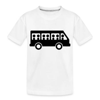 shuttle bus - Kinder Premium Bio T-Shirt - Weiß - Vorne