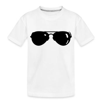 sunglasses - Kids' Premium Organic T-Shirt - white - Front