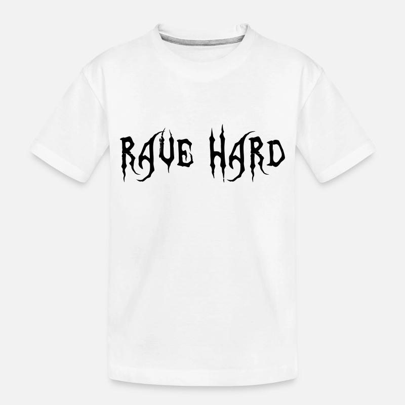 Rave Hard - Kinder Premium Bio T-Shirt - Weiß