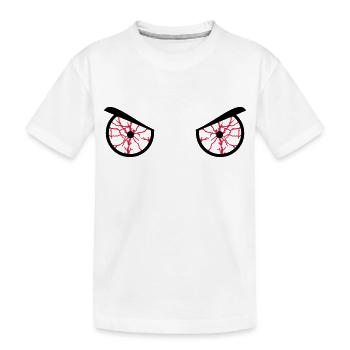 fronçant les sourcils yeux injectés de sang - T-shirt bio Premium Enfant - blanc - Devant