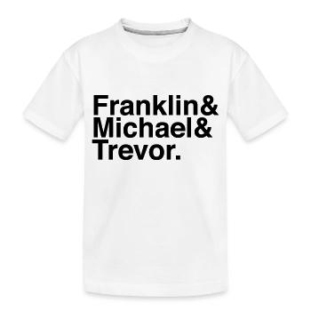 GTA 5 – Franklin&Michael&Trevor. - Kinder Premium Bio T-Shirt - Weiß - Vorne
