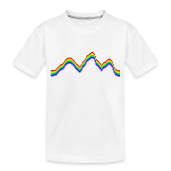 Gebirge - Regenbogenfarben - Kinder Premium Bio T-Shirt - Weiß - Vorne