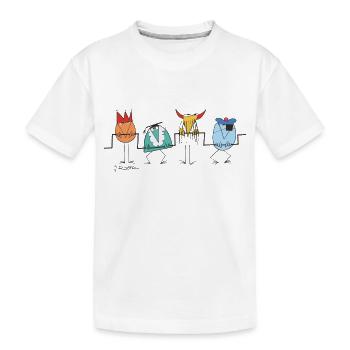 Shadoks pump - Kids' Premium Organic T-Shirt - white - Front