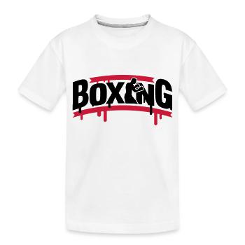 boxing_1_f2 - T-shirt bio Premium Enfant - blanc - Devant