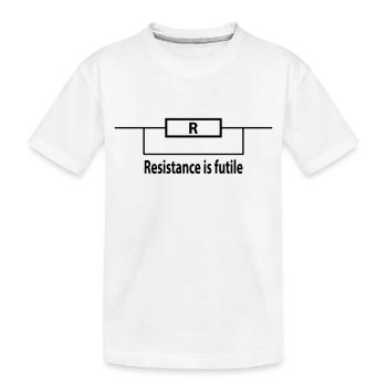 resistance is futile - Kids' Premium Organic T-Shirt - white - Front