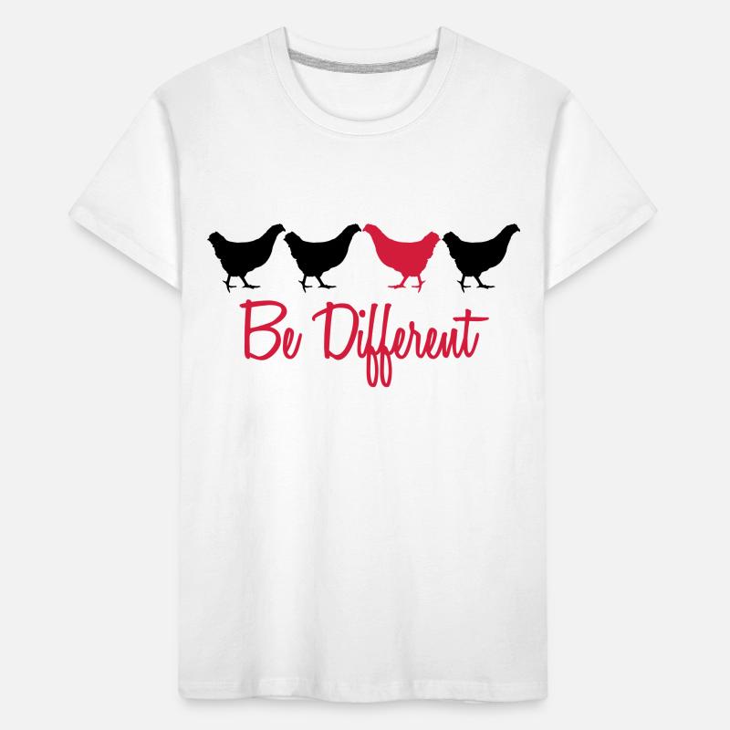 Be Different Huhn mit Text Kinder Premium Bio T-Shirt