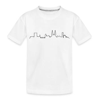 Skyline Basel - Kinder Premium Bio T-Shirt - Weiß - Vorne