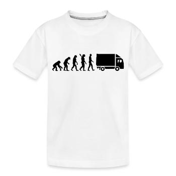 LKW - Kinder Premium Bio T-Shirt - Weiß - Vorne