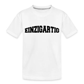 einzigartig - Kinder Premium Bio T-Shirt - Weiß - Vorne