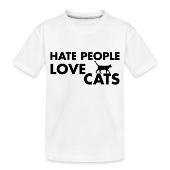 Cat Lover - Kids' Premium Organic T-Shirt - white - Front