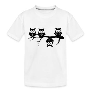 Être différents 4 hiboux Adebayo diffèrent - T-shirt bio Premium Enfant - blanc - Devant