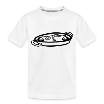 paella plat spécialité culinaire espagnole espagne - T-shirt bio Premium Enfant - blanc - Devant