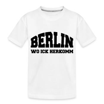 berlin - Kinder Premium Bio T-Shirt - Weiß - Vorne