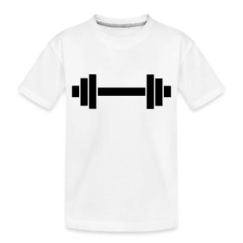 hantel - Kinder Premium Bio T-Shirt - Weiß - Vorne
