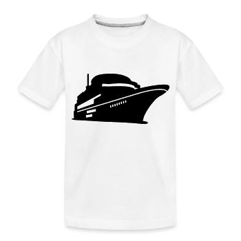 Boot - Kinder Premium Bio T-Shirt - Weiß - Vorne