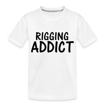 rigging addict - Kids' Premium Organic T-Shirt - white - Front