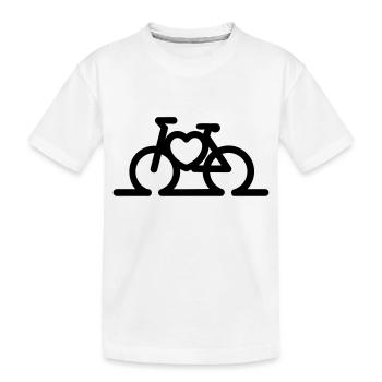 Radfahren - Kinder Premium Bio T-Shirt - Weiß - Vorne