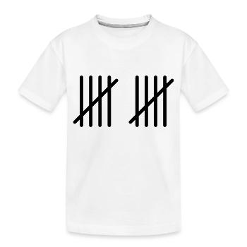 10_stripes - Kids' Premium Organic T-Shirt - white - Front