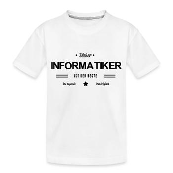 Bester Informatiker - Kinder Premium Bio T-Shirt - Weiß - Vorne