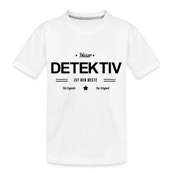 Bester Detektiv - Kinder Premium Bio T-Shirt - Weiß - Vorne