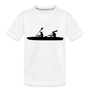 Sport - Paddeln 2er - Kinder Premium Bio T-Shirt - Weiß - Vorne