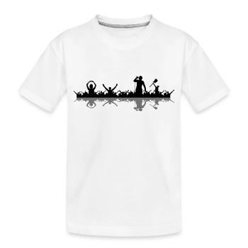 Musik - Menschen Band - Kinder Premium Bio T-Shirt - Weiß - Vorne