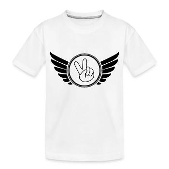 wappen_peace_01 - T-shirt bio Premium Enfant - blanc - Devant