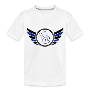 wappen_peace_02 - T-shirt bio Premium Enfant - blanc - Devant