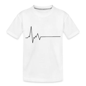 herzschlag - Kinder Premium Bio T-Shirt - Weiß - Vorne