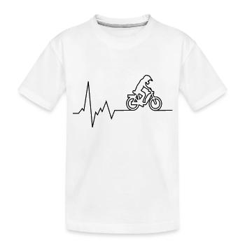 herzschlag mofa - Kinder Premium Bio T-Shirt - Weiß - Vorne