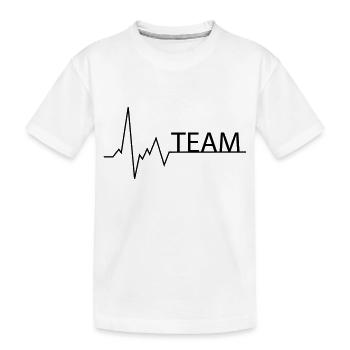 team - Kinder Premium Bio T-Shirt - Weiß - Vorne