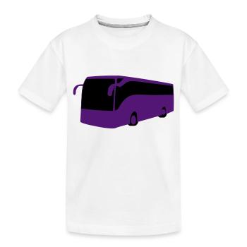 Reisebus - Kinder Premium Bio T-Shirt - Weiß - Vorne
