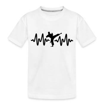 kampfsport - Kinder Premium Bio T-Shirt - Weiß - Vorne