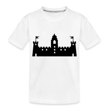 burg_2 - Kinder Premium Bio T-Shirt - Weiß - Vorne