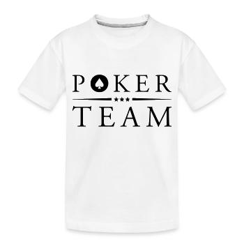 poker team pik - Kinder Premium Bio T-Shirt - Weiß - Vorne