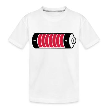Charging bar battery clipart - Kids' Premium Organic T-Shirt - white - Front