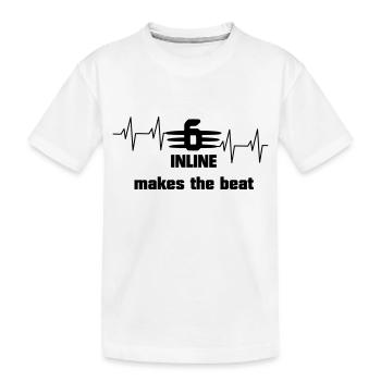 6 big heartbeat text3 - Kinder Premium Bio T-Shirt - Weiß - Vorne