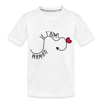 Maman Je t'aime - T-shirt bio Premium Enfant - blanc - Devant