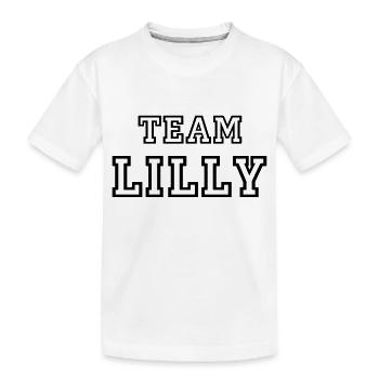 TEAM LILLY Dog Name TeamTricot - Kids' Premium Organic T-Shirt - white - Front