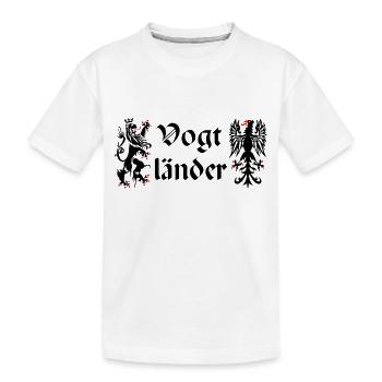Vogtländer Vogtland Löwe Greif Sachsen Plauen - Kinder Premium Bio T-Shirt - Weiß - Vorne